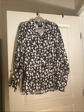Mother of Pearl Black & White Printed Blouse